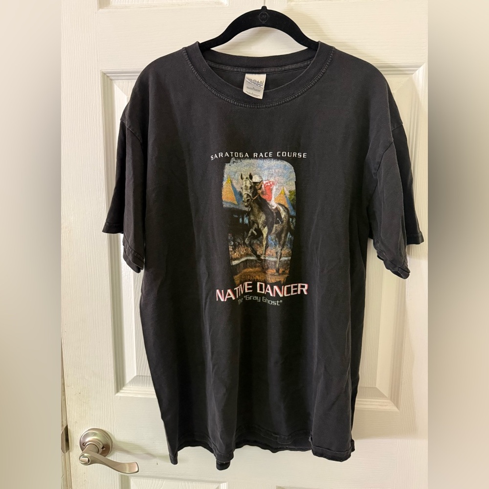 Gildan Black Saratoga Race Course Tee